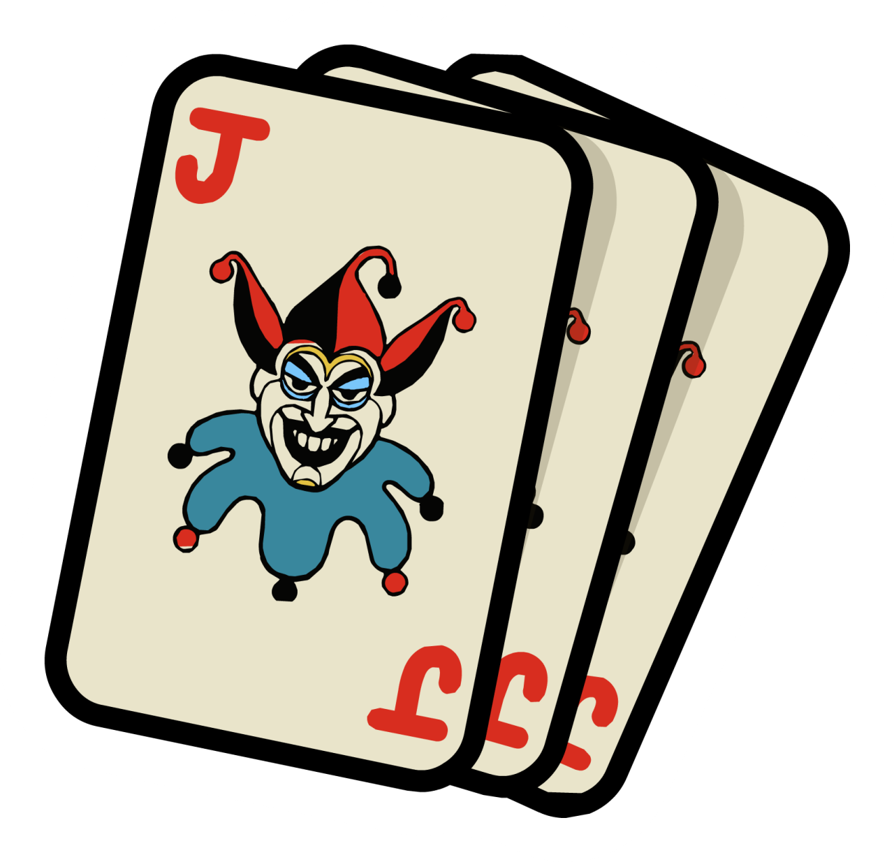 a pair of joker playing cards