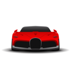 a red sports car on a white background
