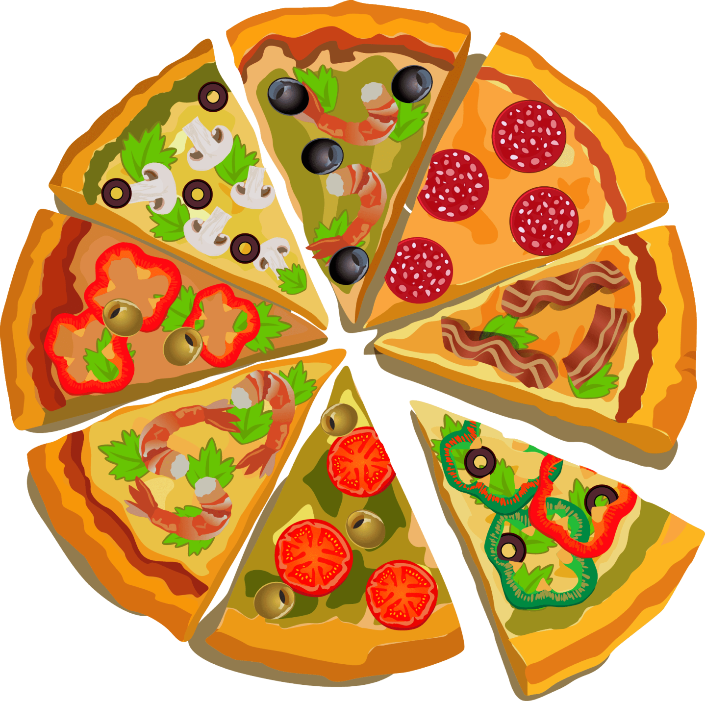 a pizza with different toppings on it