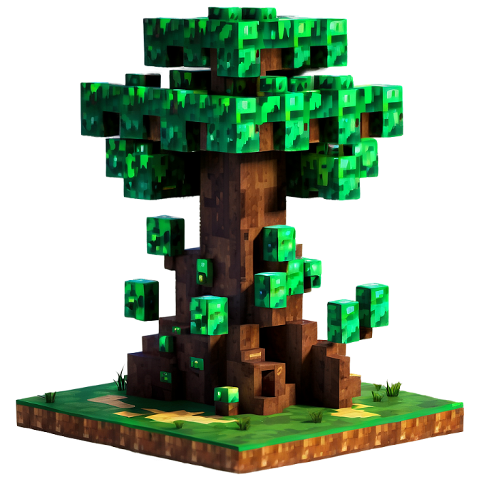 an image of a tree in minecraft