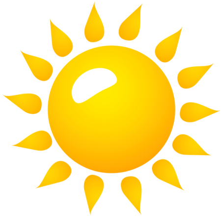 a yellow sun on a white background