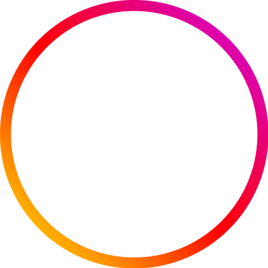 a rainbow colored circle with a white background