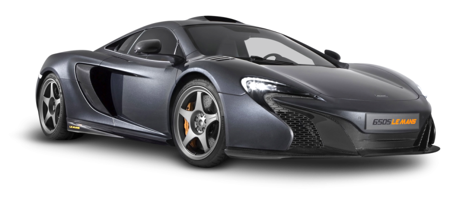 a black mclaren car on a white background
