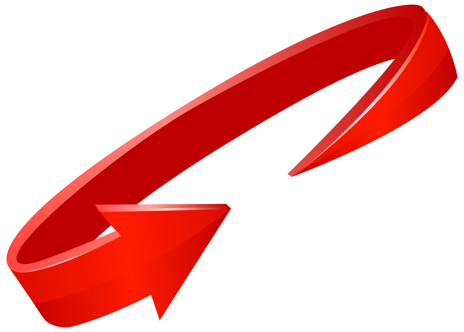 a red arrow on a white background