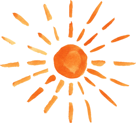 an orange sun on a white background
