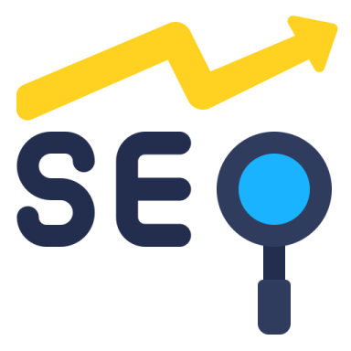 the seo logo with an arrow pointing up
