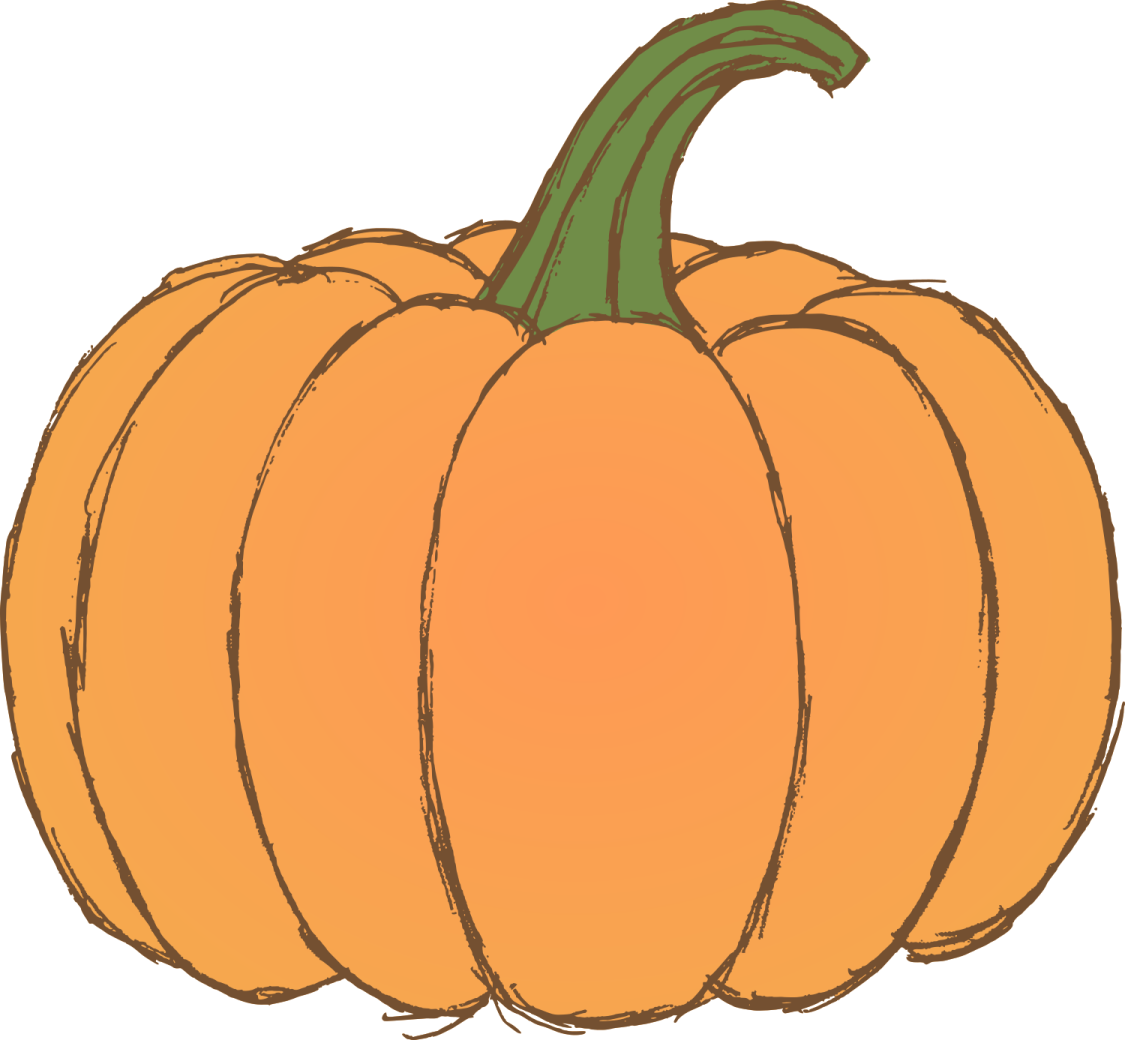 a drawing of a pumpkin