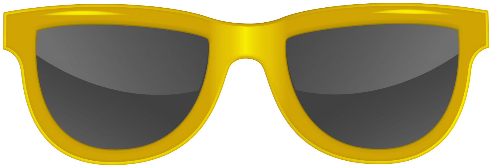 a pair of yellow sunglasses with black lenses