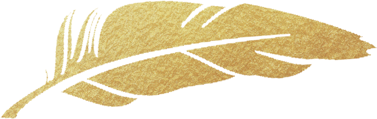 a golden leaf on a white background