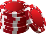 a stack of poker chips