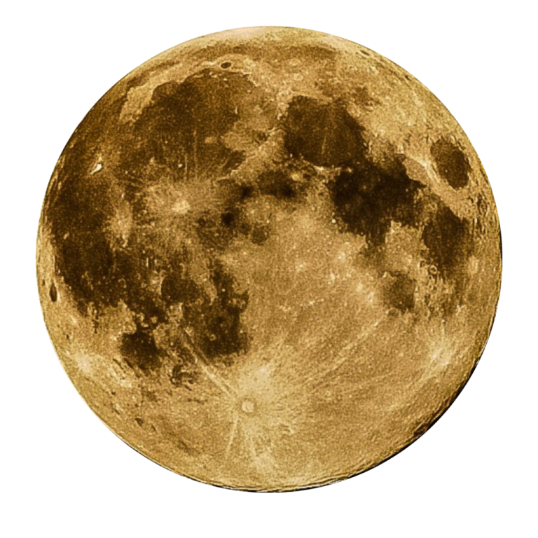 a full moon on a white background