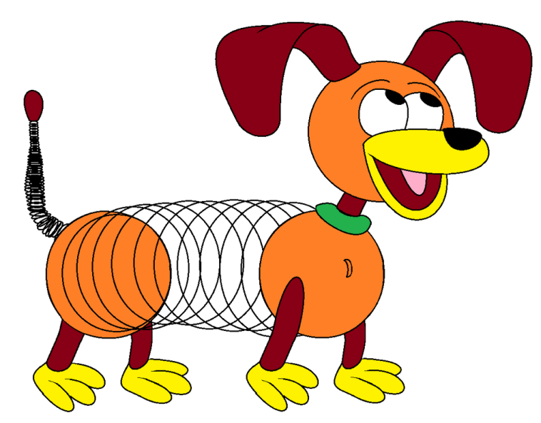 a cartoon dog with a bandage around its neck