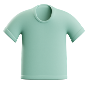 a green t - shirt on a white background