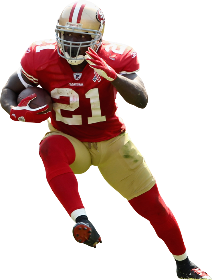 a football player is running with the ball