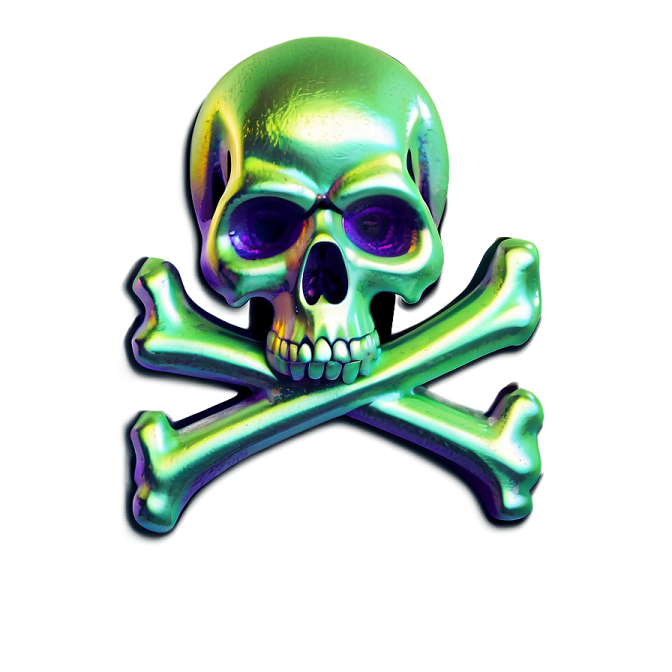 a skull and crossbone on a white background