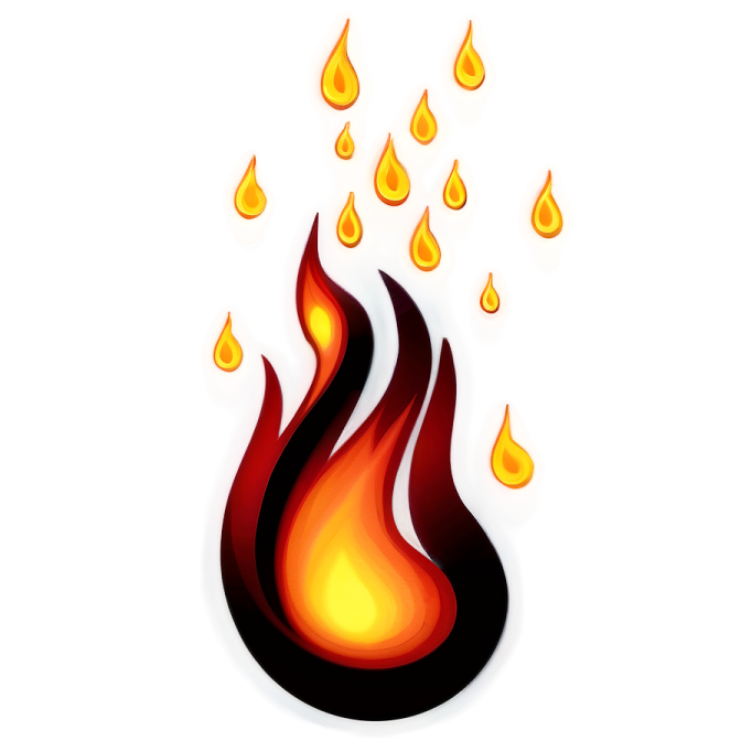 a fire with flames on it