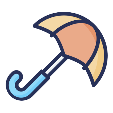 an umbrella icon on a white background