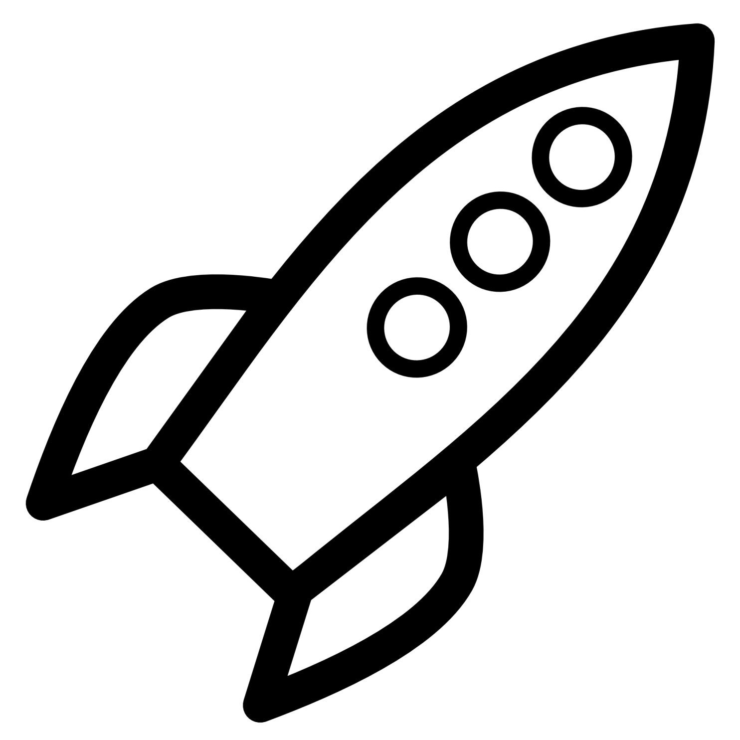 a black and white image of a rocket