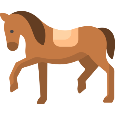 a brown horse on a white background