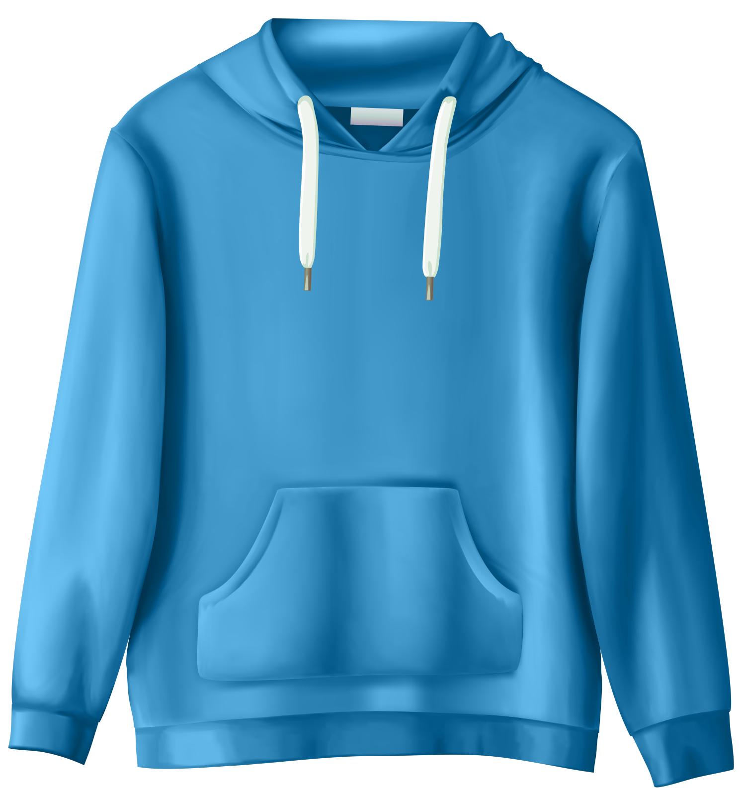 a blue hoodie sweatshirt with a white zipper