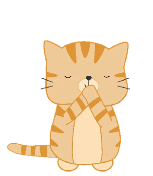 an orange and white cat with its eyes closed