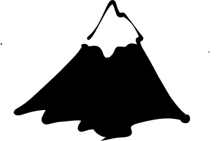 a black and white silhouette of a manta
