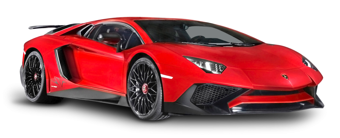 a red sports car on a white background