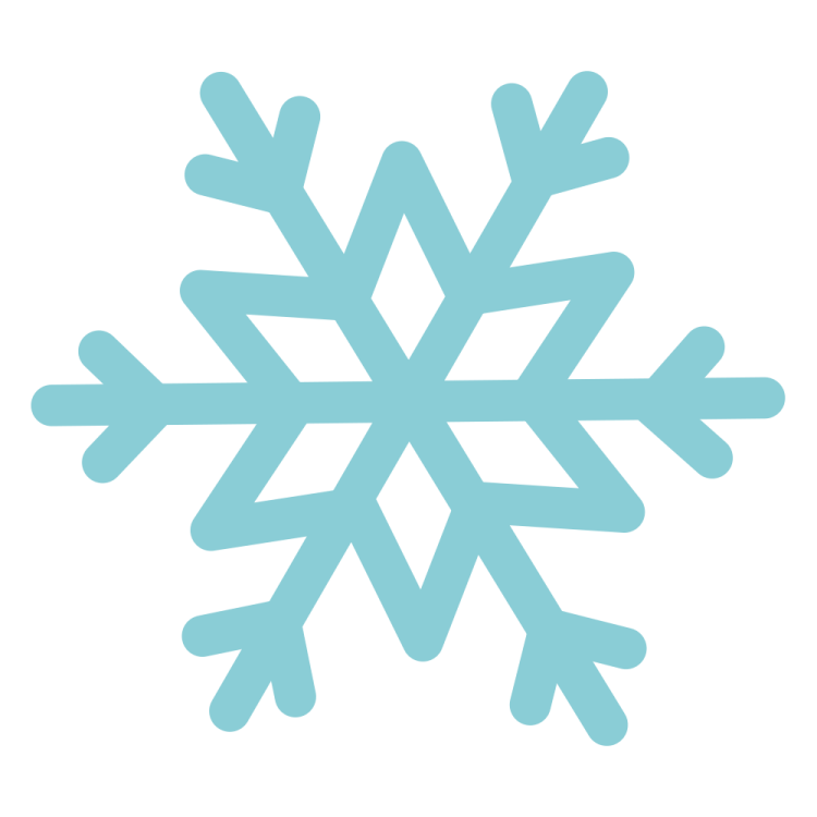 a blue snowflake icon