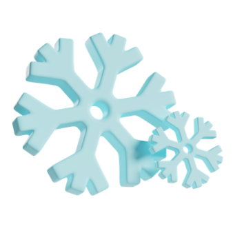 a blue snowflake on a white background