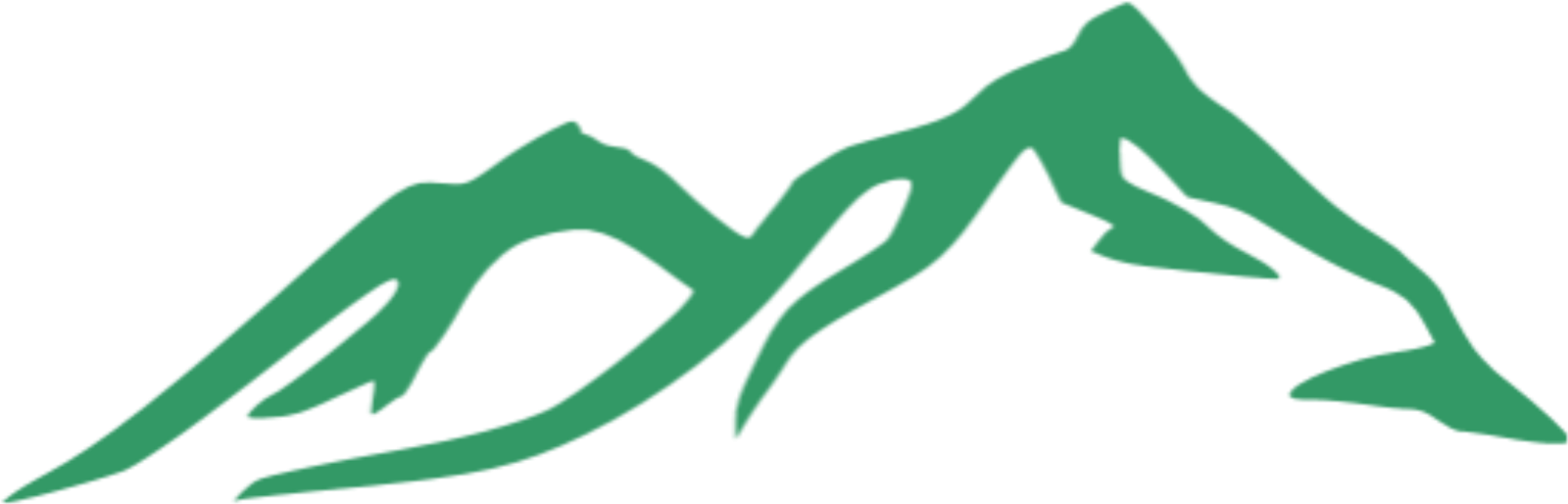 a green mountain logo
