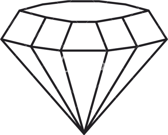 a diamond outline on a white background