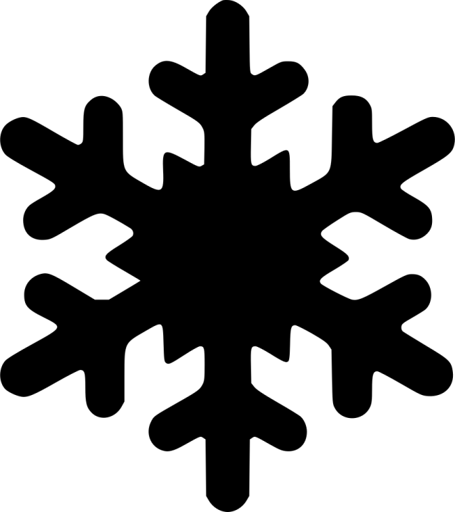a black and white snowfl icon