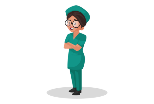 an illustration of a female surgeon