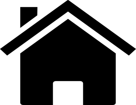a black and white icon of a house
