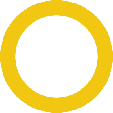 a yellow circle on a white background
