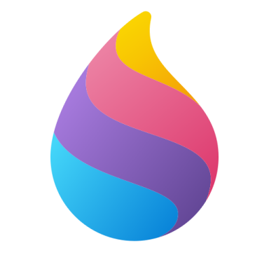 the logo for a water drop