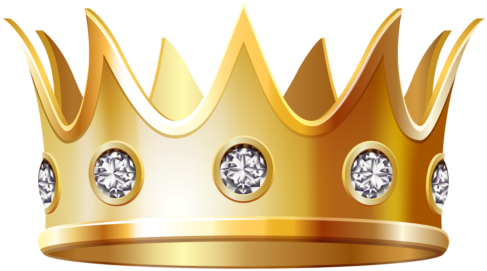 a gold crown with diamonds on it