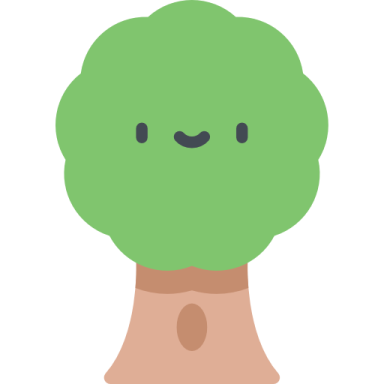 a green tree with a sad face