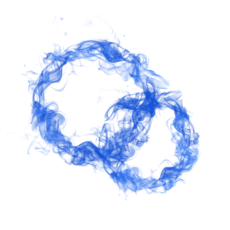 blue smoke on a white background