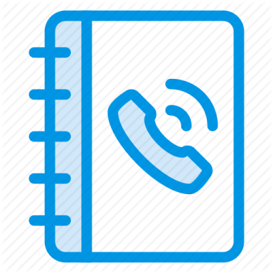 a book with a phone icon