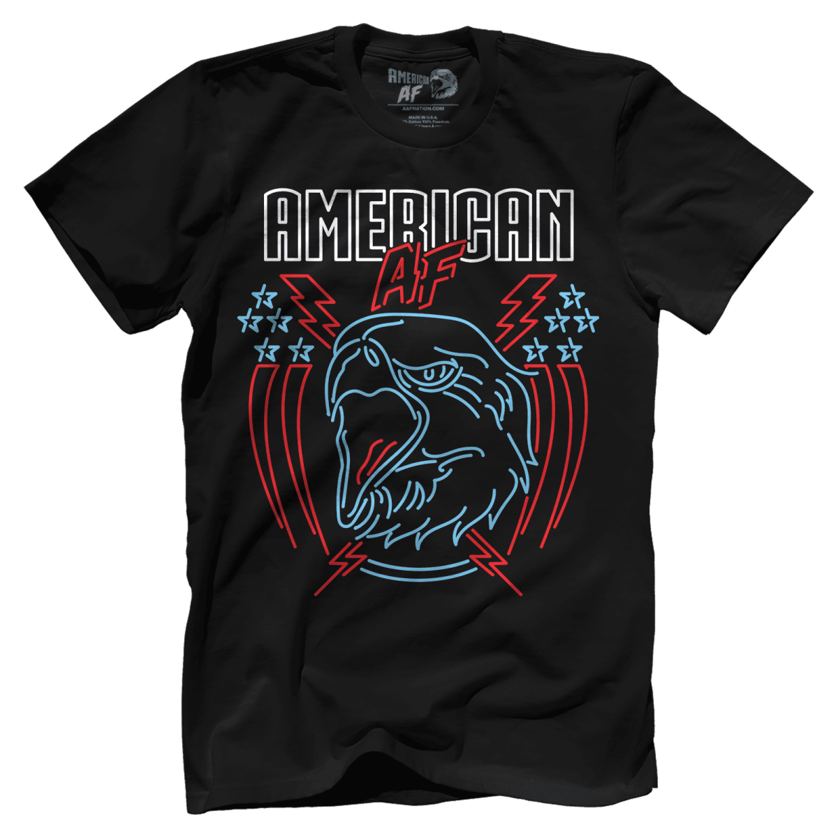 a black t - shirt with the american eagle logo