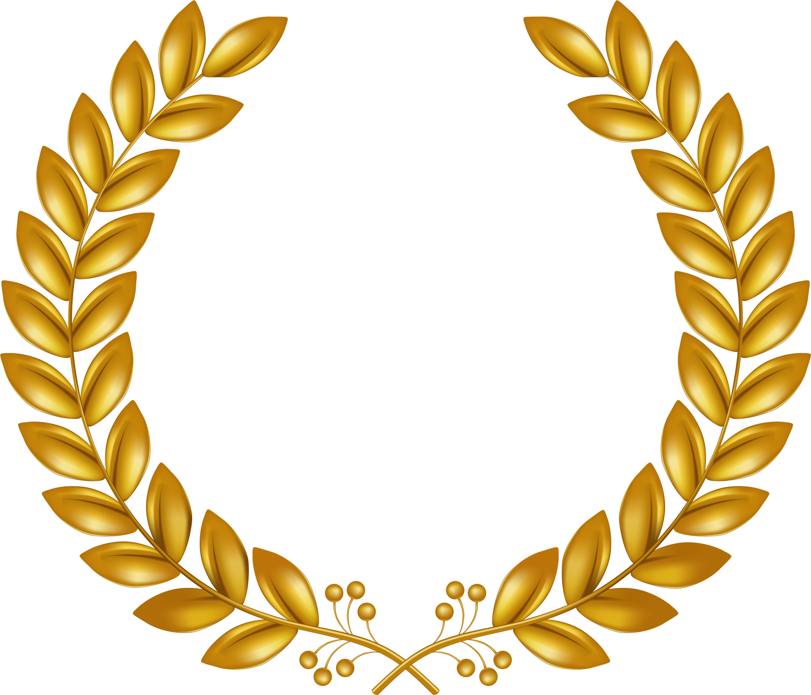 a gold laurel wreath