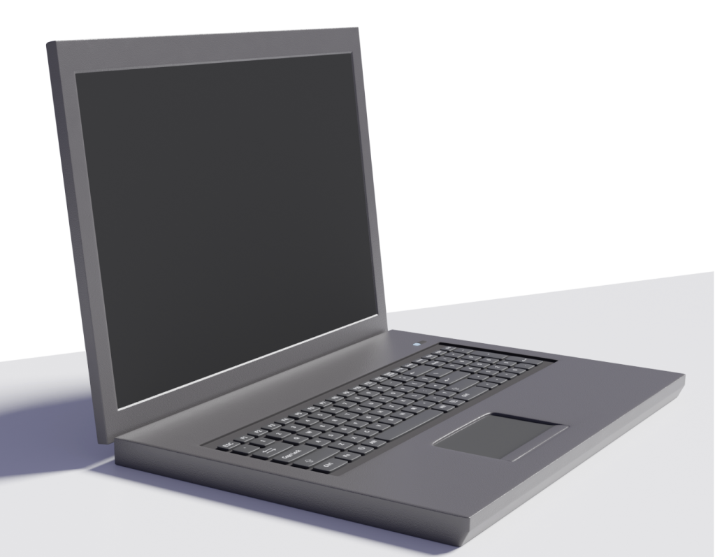 a laptop computer sitting on top of a table