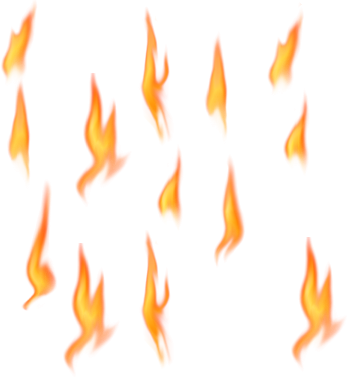 fire flames on a white background