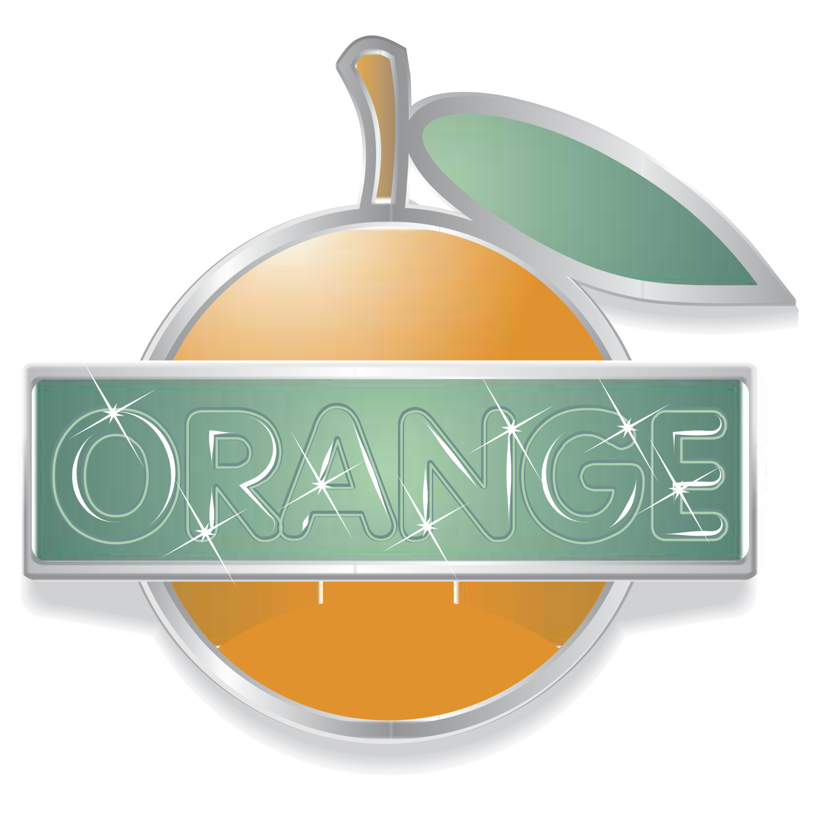 an orange with the word orange on it