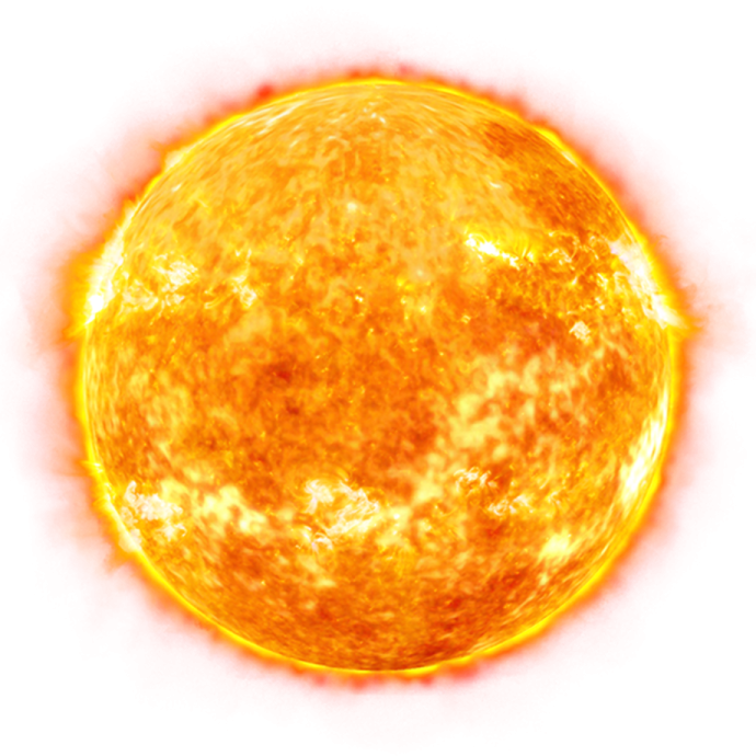 an image of the sun on a white background