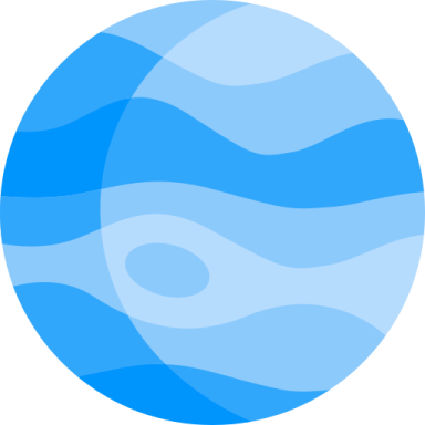 a blue circle with waves on it