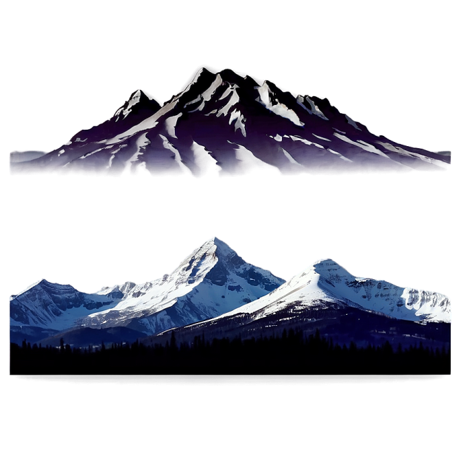 two mountains with snow on them