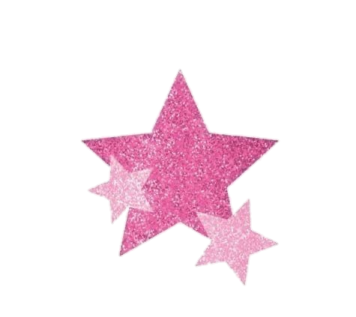 a pink glitter star
