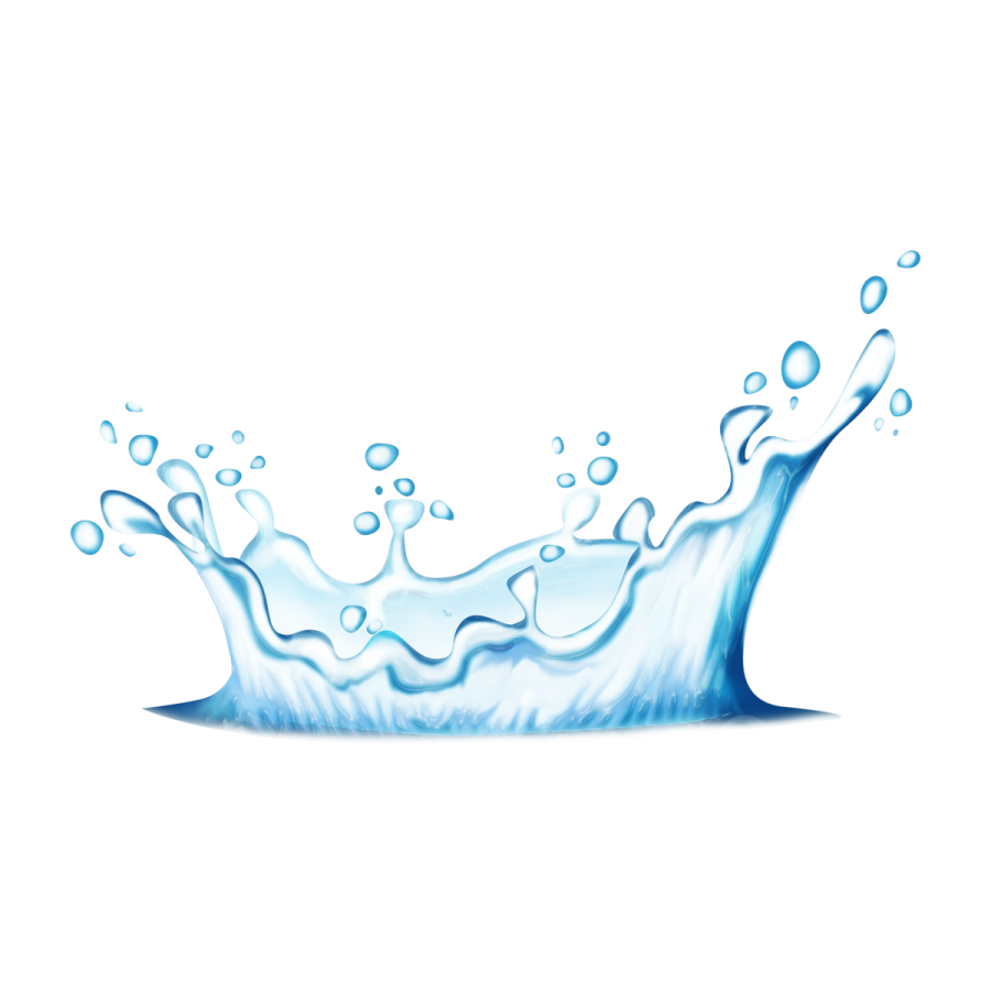 a water splash on a white background